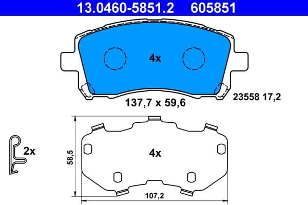 Brake Pad Set, disc brake 13.0460-5851.2 - image 2