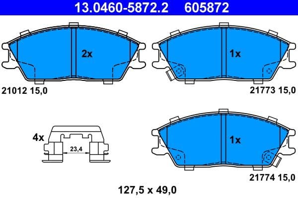 Brake Pad Set, disc brake 13.0460-5872.2 - image 2