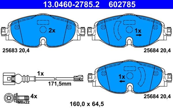 Brake Pad Set, disc brake 13.0460-2785.2 - image 2