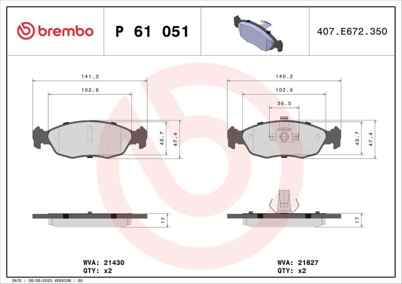 Brake Pad Set, disc brake PRIME LINE P61051 - image 3