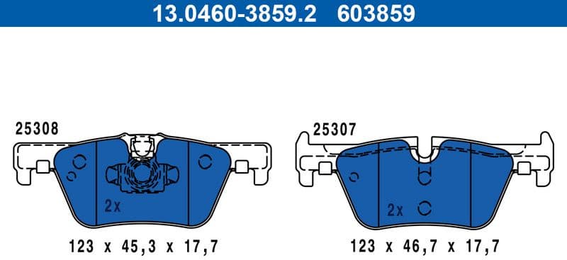 Brake Pad Set, disc brake 13.0460-3859.2 - image 2