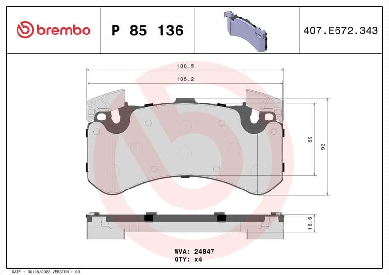 Brake Pad Set, disc brake PRIME LINE P85136 - image 3