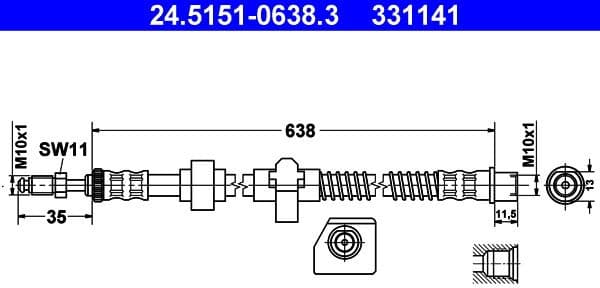Brake Hose 24.5151-0638.3 - image 2