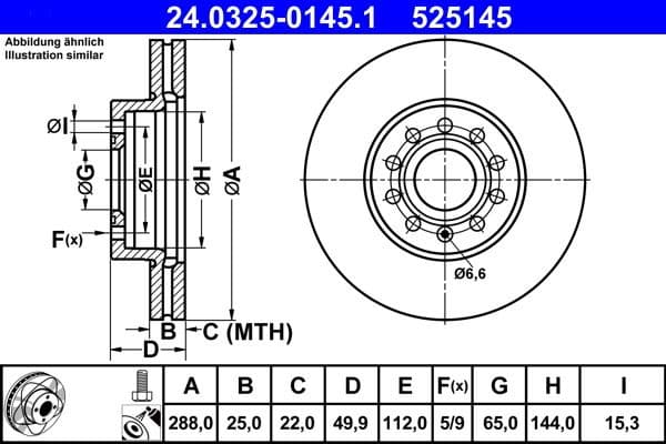 Brake Disc PowerDisc 24.0325-0145.1 - image 2