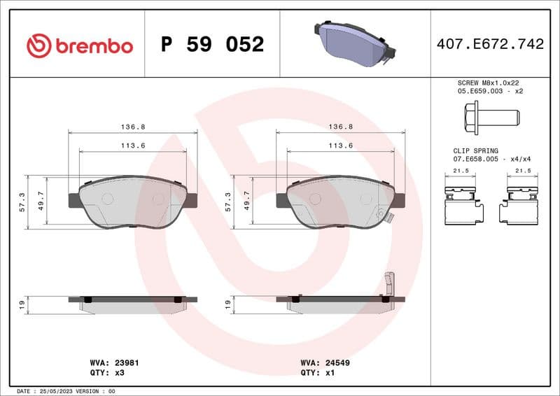 Brake Pad Set, disc brake PRIME LINE P59052 - image 3