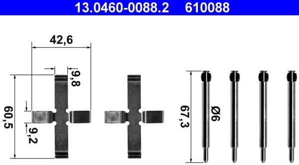 Accessory Kit, disc brake pad 13046000882 - image 2