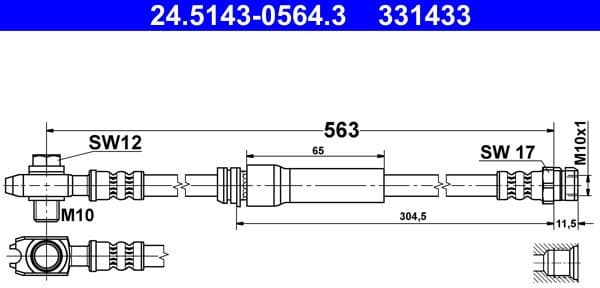 Brake Hose 24.5143-0564.3 - image 2
