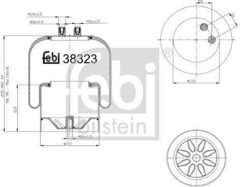 Bellow, air suspension 38323