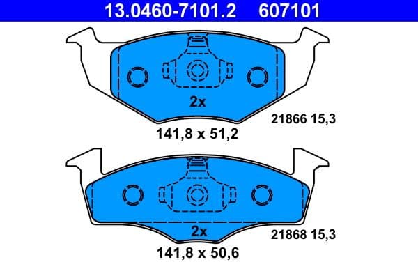Brake Pad Set, disc brake 13.0460-7101.2 - image 2