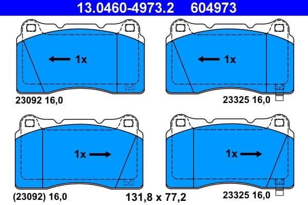 Brake Pad Set, disc brake 13.0460-4973.2 - image 2