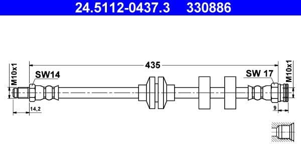 Brake Hose 24.5112-0437.3 - image 2