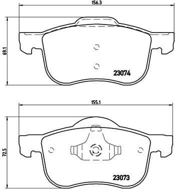 Brake pads front, Top Quality P86016 - image 3