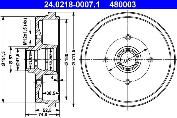 Brake Drum 24.0218-0007.1 - image 2