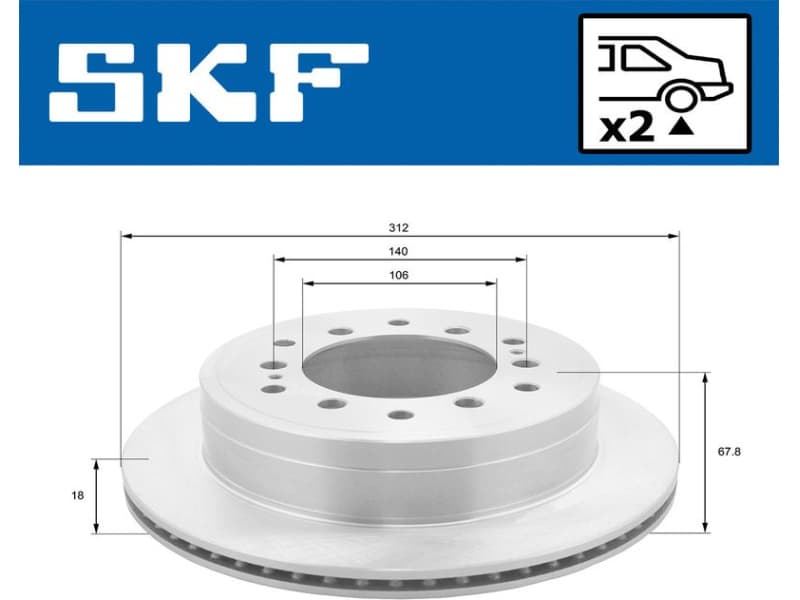 Brake Disc VKBD 90430 V2 - image 2