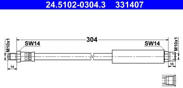 Brake Hose 24.5102-0304.3 - image 2