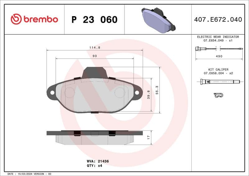 Brake Pad Set, disc brake PRIME LINE P23060 - image 3