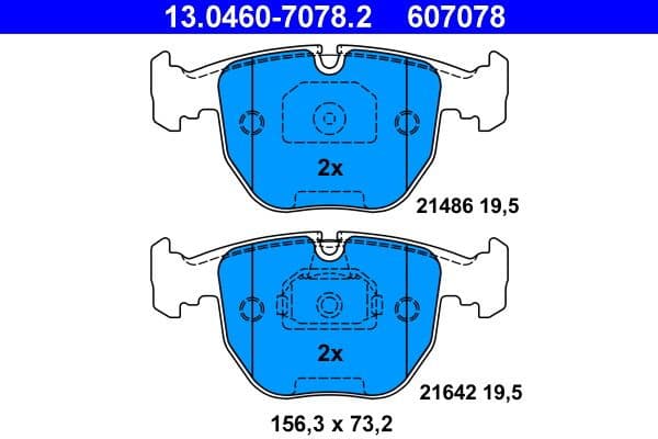 Brake Pad Set, disc brake 13.0460-7078.2 - image 2