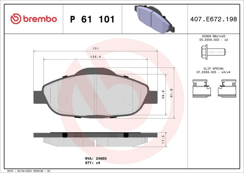 Brake Pad Set, disc brake XTRA LINE P61101X - image 3
