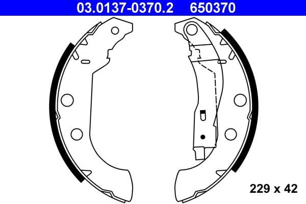 Brake Shoe Set 03.0137-0370.2 - image 2