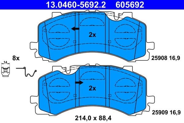 Brake Pad Set, disc brake 13.0460-5692.2 - image 2