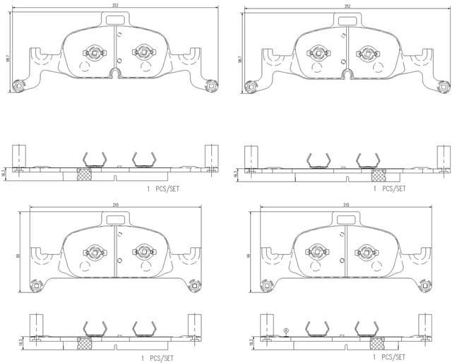Brake Pad Set, disc brake XTRA LINE - Ceramic P 85 164NX