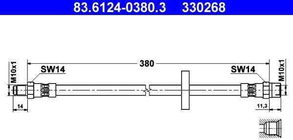 Brake Hose 83.6124-0380.3 - image 2
