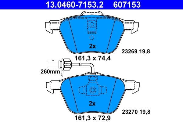 Brake Pad Set, disc brake 13.0460-7153.2 - image 2