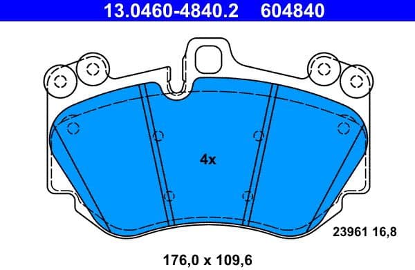 Brake Pad Set, disc brake 13.0460-4840.2 - image 2