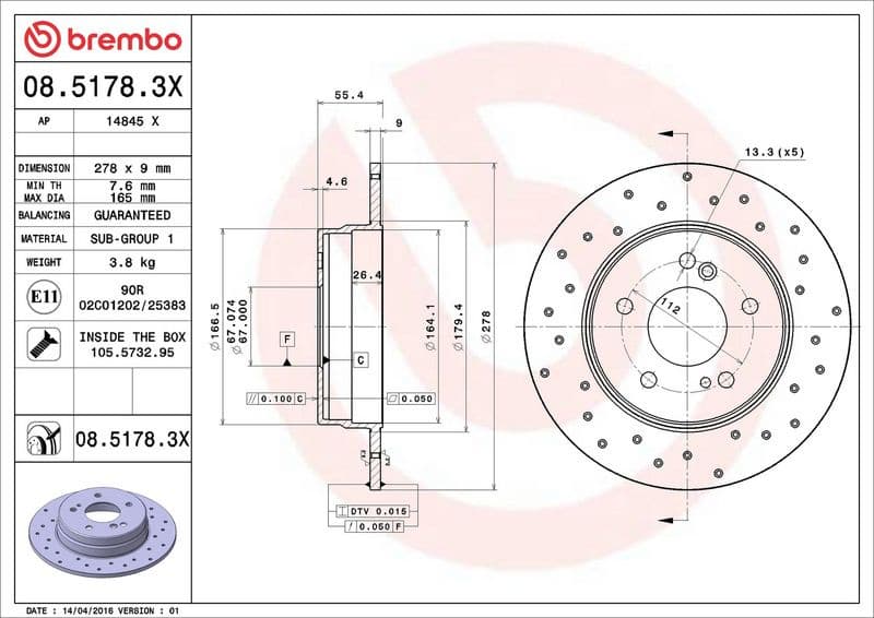 Brake Disc XTRA LINE - Xtra 08.5178.3X - image 3