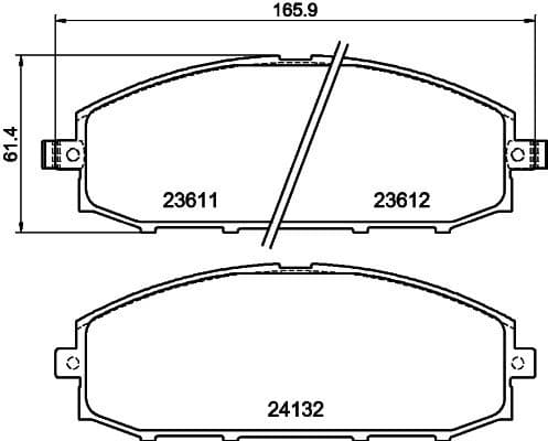 Brake Pad Set, disc brake 8DB 355 010-511
