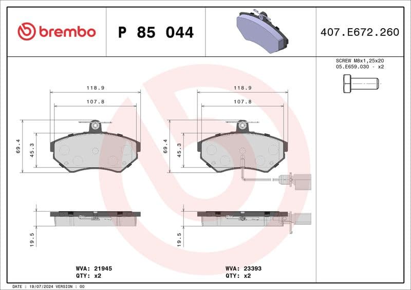 Brake Pad Set, disc brake PRIME LINE P85044 - image 3