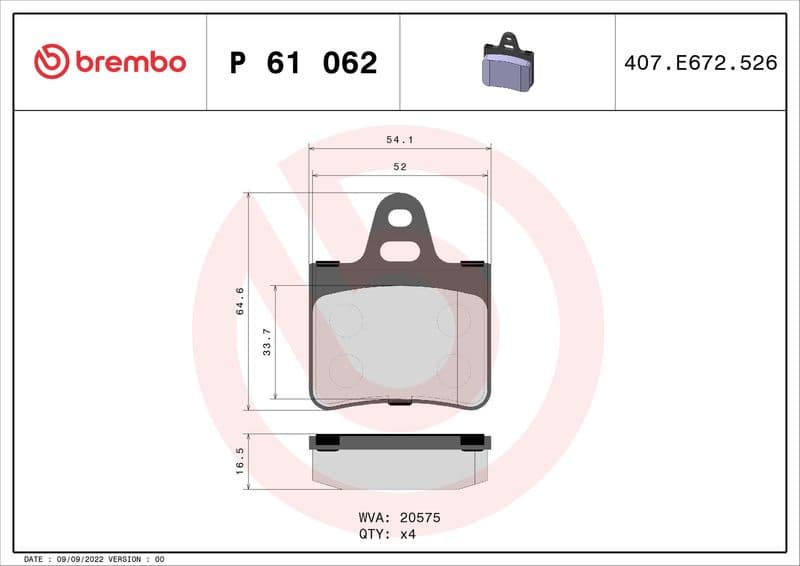 Brake Pad Set, disc brake PRIME LINE P61062 - image 3