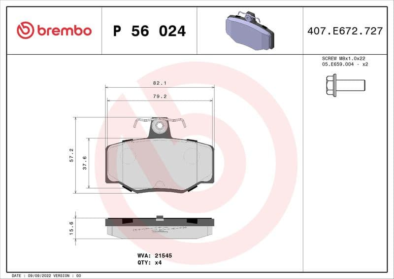 Brake Pad Set, disc brake PRIME LINE P56024 - image 3
