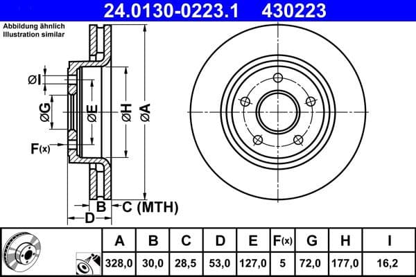 Brake Disc 24.0130-0223.1 - image 2