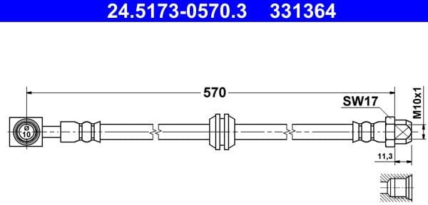 Brake Hose 24.5173-0570.3 - image 2