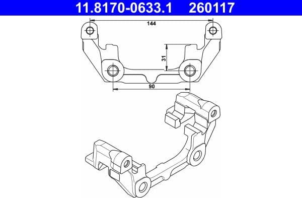 Bracket, brake caliper 11.8170-0633.1 - image 2