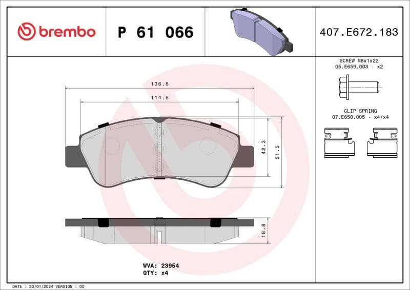 Brake pads front, Top Quality P61066 - image 3