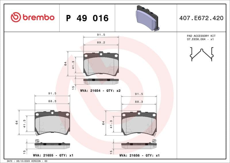 Brake Pad Set, disc brake PRIME LINE P49016 - image 3