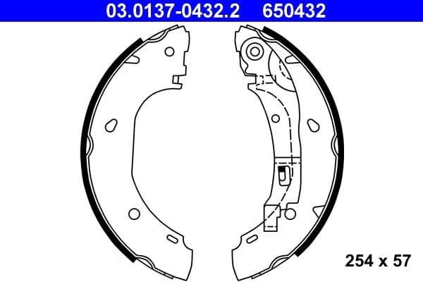 Brake Shoe Set 03.0137-0432.2 - image 2