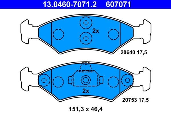 Brake Pad Set, disc brake 13.0460-7071.2 - image 3
