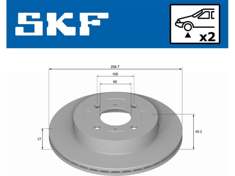 Brake Disc VKBD 80662 V2 - image 2
