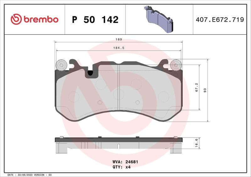 Brake Pad Set, disc brake PRIME LINE P50142 - image 3