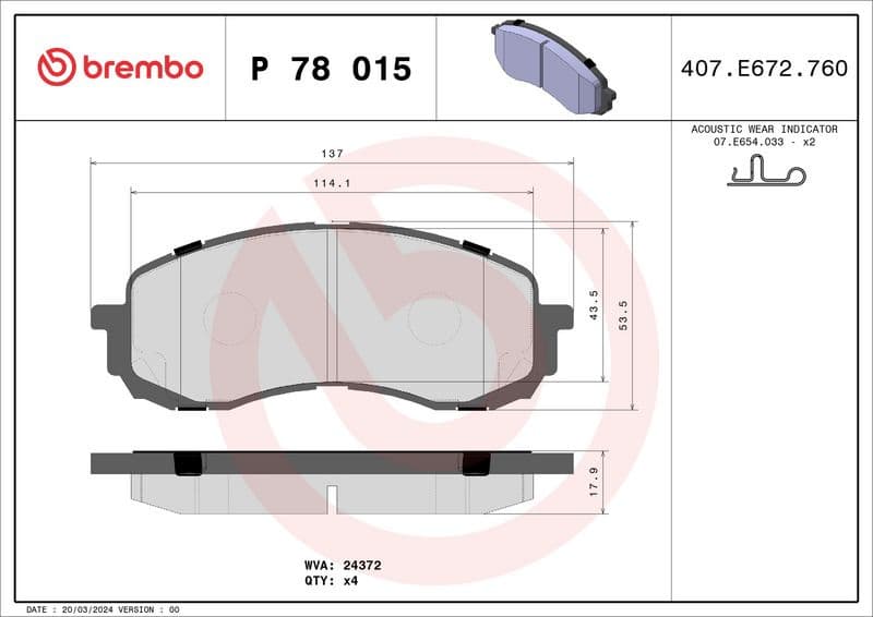 Brake Pad Set, disc brake PRIME LINE P78015 - image 3