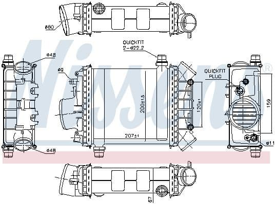 Charge Air Cooler ** FIRST FIT ** 96389