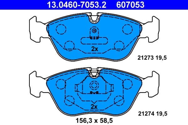 Brake Pad Set, disc brake 13.0460-7053.2 - image 2