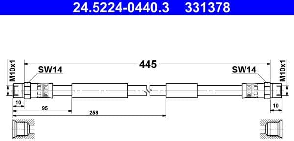 Brake Hose 24.5224-0440.3 - image 2