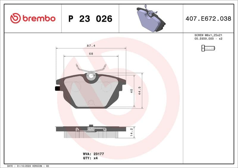 Brake Pad Set, disc brake PRIME LINE P23026 - image 3