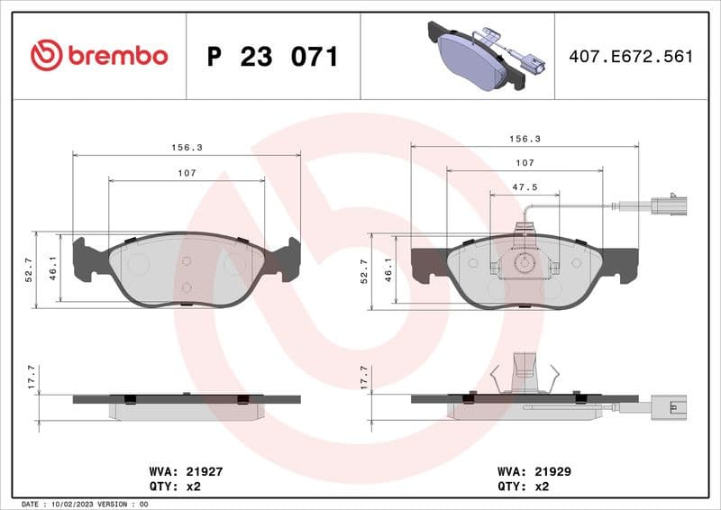 Brake Pad Set, disc brake PRIME LINE P23071 - image 3