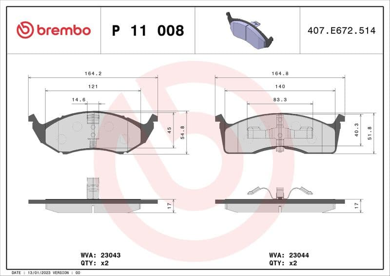 Brake Pad Set, disc brake PRIME LINE P11008 - image 3