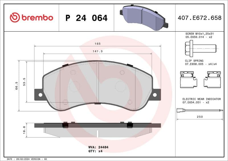 Brake Pad Set, disc brake PRIME LINE P24064 - image 3